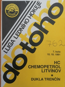 Zpravodaj HC Chemopetrol Litvínov - Dukla Trenčín (10.10.1991)