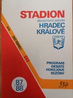 Program Stadion TJ Hradec Králové 1987-1988