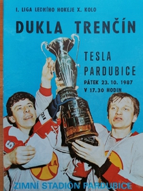 Zpravodaj Tesla Pardubice - Dukla Trenčín (23.10.1987)