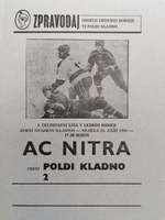Zpravodaj TJ Poldi Kladno - AC Nitra (23.9.1990)