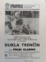 Zpravodaj TJ Poldi Kladno - Dukla Trenčín (18.3.1992)