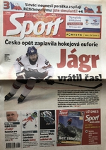 Deník Sport: Vydání z 19.2.2010 Česko opět zaplavila hokejová euforie
