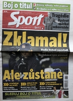 Deník Sport: Vydání z 20.5.2017 Josef Jandač zklamal, ale zůstane