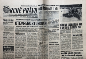 Rudé Právo: Hokejisté ČSSR na MS 1969 ve Stockholmu třetí