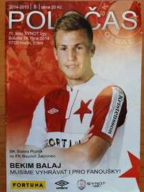 Zpravodaj SK Slavia Praha - FK Baumit Jablonec (18.10.2014)