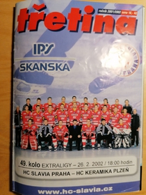 Zpravodaj HC Slavia Praha - HC Keramika Plzeň (26.2.2002)
