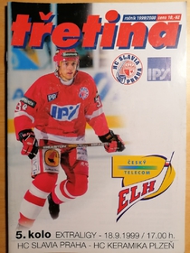 Zpravodaj HC Slavia Praha - HC Keramika Plzeň (18.9.1999)