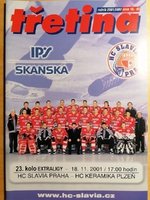 Zpravodaj HC Slavia Praha - HC Keramika Plzeň (18.11.2001)