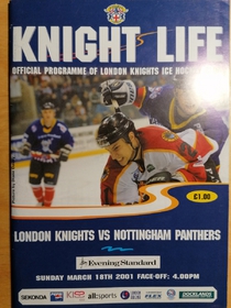 Zpravodaj London Knights - Nottingham Panthers (18.3.2001)