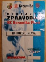 Zpravodaj HC Keramika Plzeň - HC Dukla Jihlava (10.11.1998)