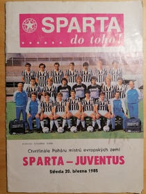 Zpravodaj Sparta Praha - Juventus Turín (20.3.1985)