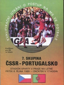 Program ČSSR - Portugalsko (6.10.1989)