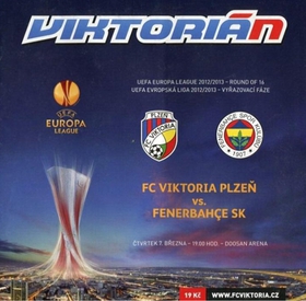Program Viktorián: FC Viktoria Plzeň -  Fenerbahce Istanbul (7.3.2013)