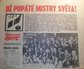 Československý sport: Již popáté mistry světa! (1977)