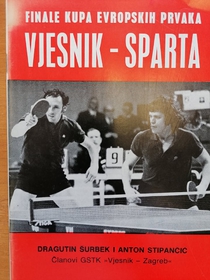 Zpravodaj Vjesnik Zagreb - Sparta Prag (6.3.1976)