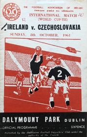 Zápasový program Irsko - Československo z 8.10.1961