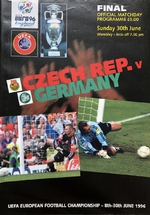 Zápasový program Česká republika - Německo z finále ME 1996