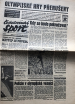 Československý sport OH 1972 v Mnichově přerušeny