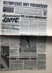 Československý sport OH 1972 v Mnichově přerušeny
