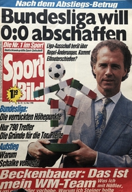 Sport Bild: Bundesliga will 0:0 abschaffen (16.5.1990)