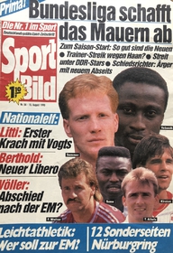 Sport Bild: Bundesliga schafft das Mauern ab (15.8.1990)