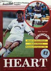 Program Heart of Midlothian - Slavia Praha (30.9.1992)