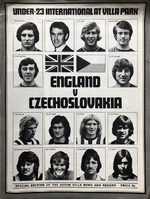 Program k utkání U23 Anglie - ČSSR (7.3.1973)