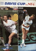 Oficiální program Davis Cup ČSSR - NSR (7.-9.4.1989)