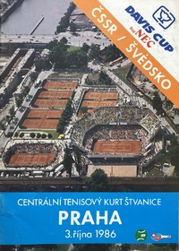 Oficiální program Davis Cup ČSSR - Švédsko (3.10.1986)