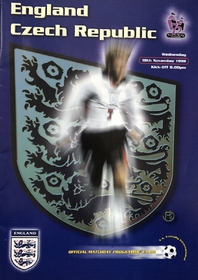 Zápasový program Anglie - Česká republika z 18.11.1998