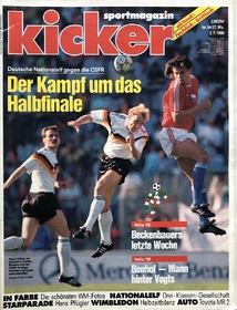 Sportmagazin Kicker: Der Kampf um das Halbfinale (2.7.1990)