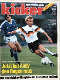 Sportmagazin Kicker: Jetzt hat Andy den Bogen raus (16.7.1990)