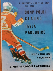 Zpravodaj Tesla Pardubice - SONP Poldi Kladno (4.10.1988)