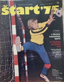 Štart '75: Viera Datinská, brankárka reprezentačného družstva v hádzanej (13/1975)