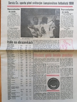 Servis Čs. sportu před světovým šampionátem ve fotbale 1990