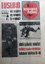 Časopis Kopaná hokej: Eusebio ve Slavii, ve Spartě či v Brně? (4/1967)