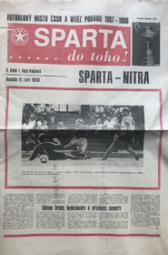 Sparta do toho!: Oficiální program Sparta Praha - Nitra (11.9.1988)
