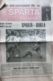 Sparta do toho!: Oficiální program Sparta Praha - Dukla Praha (3.4.1988)
