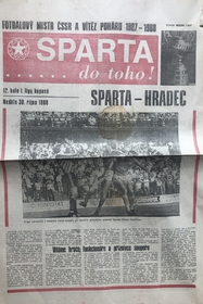 Sparta do toho!: Oficiální program Sparta Praha - Hradec (30.10.1988)