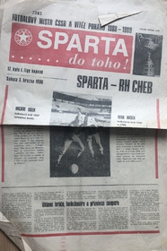 Sparta do toho!: Oficiální program Sparta Praha - RH Cheb (3.3.1990)