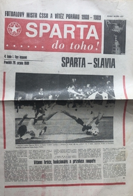 Sparta do toho!: Oficiální program Sparta Praha - Slavia (28.8.1989)