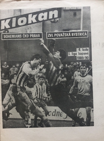 Klokan: Oficiální program Bohemians ČKD - Pov. Bystrica (27.8.1989)