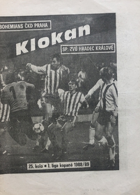 Klokan: Oficiální program Bohemians ČKD - Hradec Králové (4.5.1989)