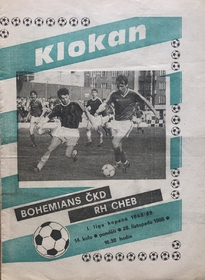 Klokan: Oficiální program Bohemians ČKD - RH Cheb (28.11.1988)
