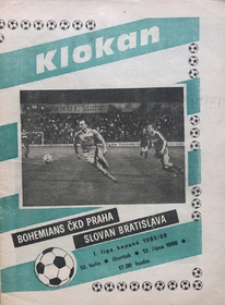 Klokan: Oficiální program Bohemians ČKD - Slovan Bratislava (13.10.1988)