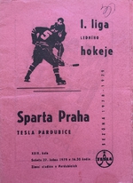 Zpravodaj Tesla Pardubice - Sparta Praha (27.1.1979)