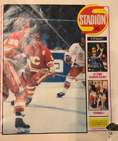 Stadión: Jiří Hrdina v Praze v dresu Calgary Flames (40/1989)