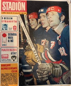 Stadión: Hokejoví reprezentanti ČSSR zahájí ZOH (4/1972)