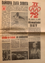 Československý sport: Daňkova zlatá sobota na LOH '72 v Mnichově