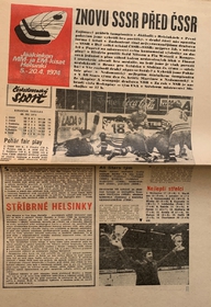 Československý sport po MS '74 v Helsinkách: Znovu SSSR před ČSSR